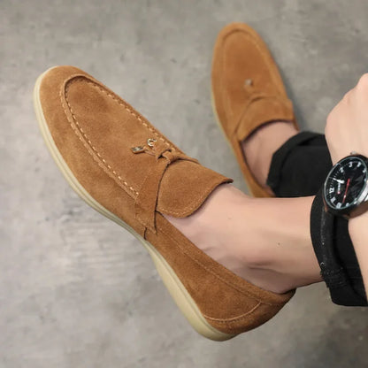 Promoção de Outono da Estação: Mocassins Masculinos de Estilo Britânico com Borlas, de Alta Qualidade, Slip-On, com Pelo Sintético, Confortáveis, com Sola de Borracha Aprimorada