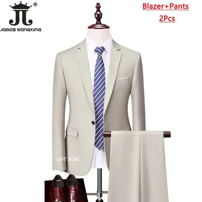 M-6XL 15 Cores (Jaqueta+Colete+Calças) Trajes Formais para Escritório Masculinos Vestido de Casamento para Noivos Vestido de Festa Terno de Cor Sólida