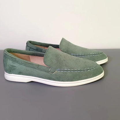 Male Classic Brand Suede Leather Loafers Men Casual Shoes Luxury Mens Breathable Slip on Driving Shoes Moccasins
