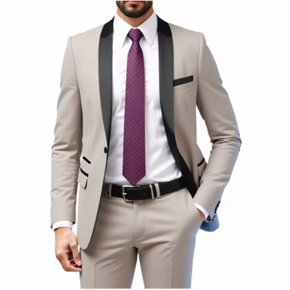Terno de Casamento para Homens de Meia-Idade, Blazer Formal para Festa, Traje Sob Medida