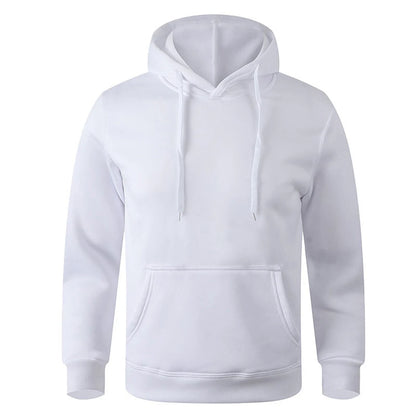 Moletom unissex quente, casual, cor sólida, estilo streetwear, com bolso, para esportes e fitness, disponível em várias cores.