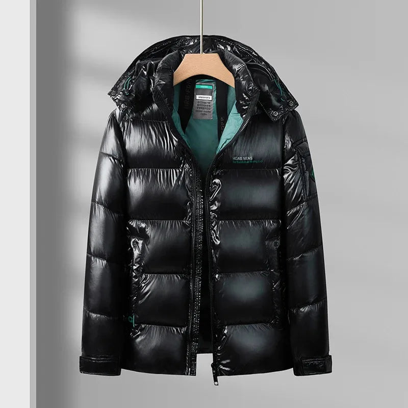Jaqueta de inverno masculina parkas engrossar casaco quente dos homens com capuz moda nova streetwear à prova dwaterproof água para baixo algodão inverno puffer jaquetas