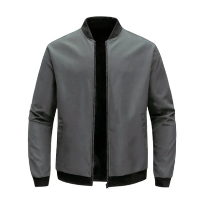 Jaqueta Bomber Slim Casual de Moda Sólida para Homens, Nova Chegada, Jaquetas de Baseball Masculinas