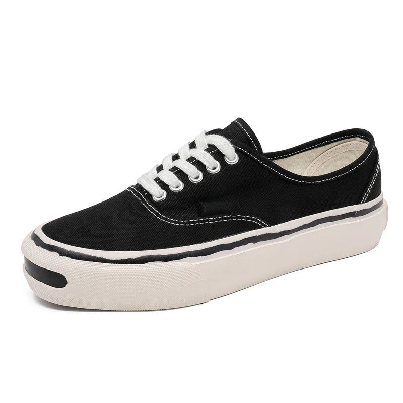 Hkdq tendência vermelho vulcanizado tênis masculino sapatos de lona baixo topo moda casual tênis masculino plataforma antiderrapante sapatos de skate