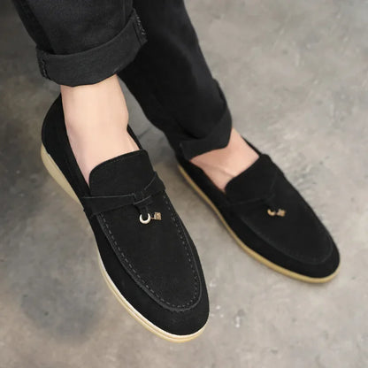 Promoção de Outono da Estação: Mocassins Masculinos de Estilo Britânico com Borlas, de Alta Qualidade, Slip-On, com Pelo Sintético, Confortáveis, com Sola de Borracha Aprimorada