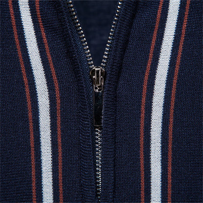 AIOPESON Men's Stripe Polo Shirt Old Money Style Short Sleeve Soft Breathable Casual Elegant Fabric for Comfortable Wear