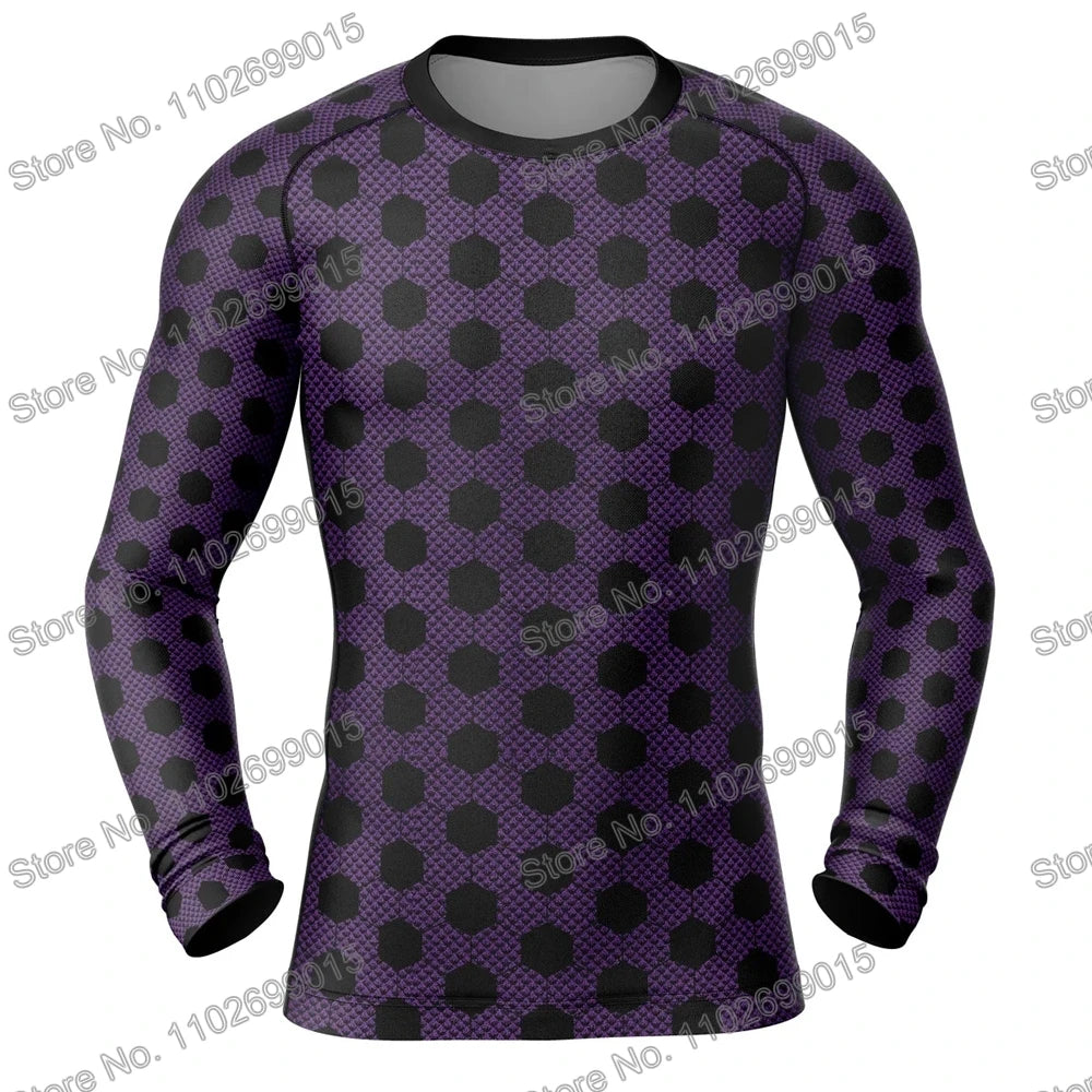 Matador de demônios Surfando Natação Mergulhando Camiseta Espartilho Manga comprida Guarda Erupção Trajes de banho Homens Proteção UV Roupas de surf Praia Tops de Fato Flutuante