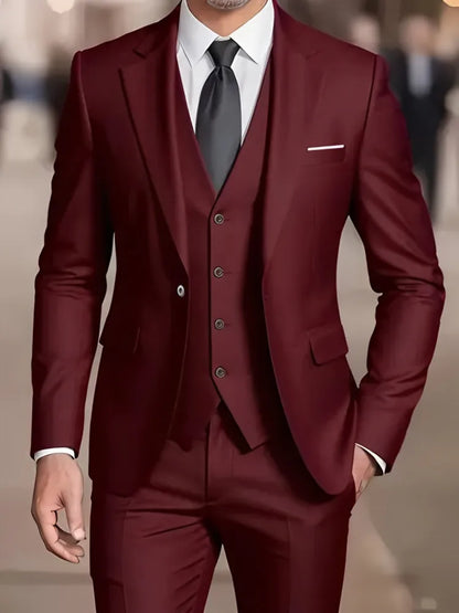 Novo terno bege masculino negócios smoking formal 3/2/1 peça vestido único breasted noivo padrinho de formatura festa de casamento