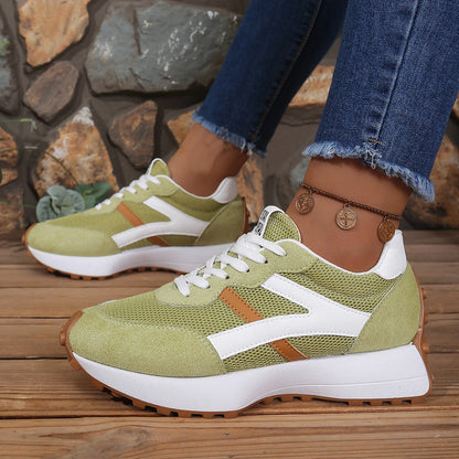 2026 New Women's Outdoor Casual Lace-up Non-slip Sports Shoes Spring and Summer Breathable Mesh Comfortable Running Sports Shoes