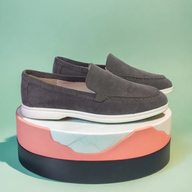 Male Classic Brand Suede Leather Loafers Men Casual Shoes Luxury Mens Breathable Slip on Driving Shoes Moccasins