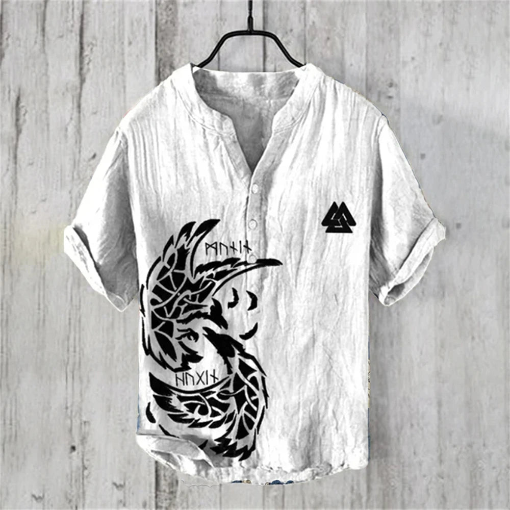 Camisa Polo Masculina de Manga Curta com Estampa de Carpa Japonesa Retro Ukiyo-E, Confortável e de Alta Qualidade