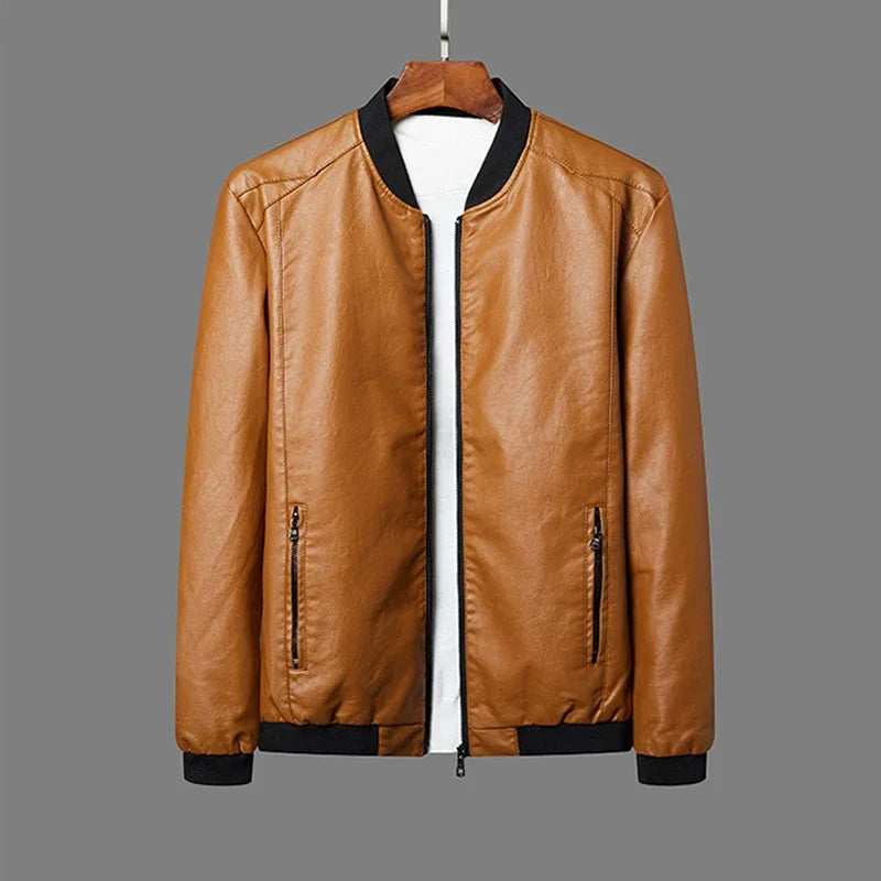 Jaqueta masculina de couro pu plus size, casaco casual para motocicleta 5xl 6xl 7xl 8xl plus