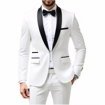 Terno de Casamento para Homens de Meia-Idade, Blazer Formal para Festa, Traje Sob Medida