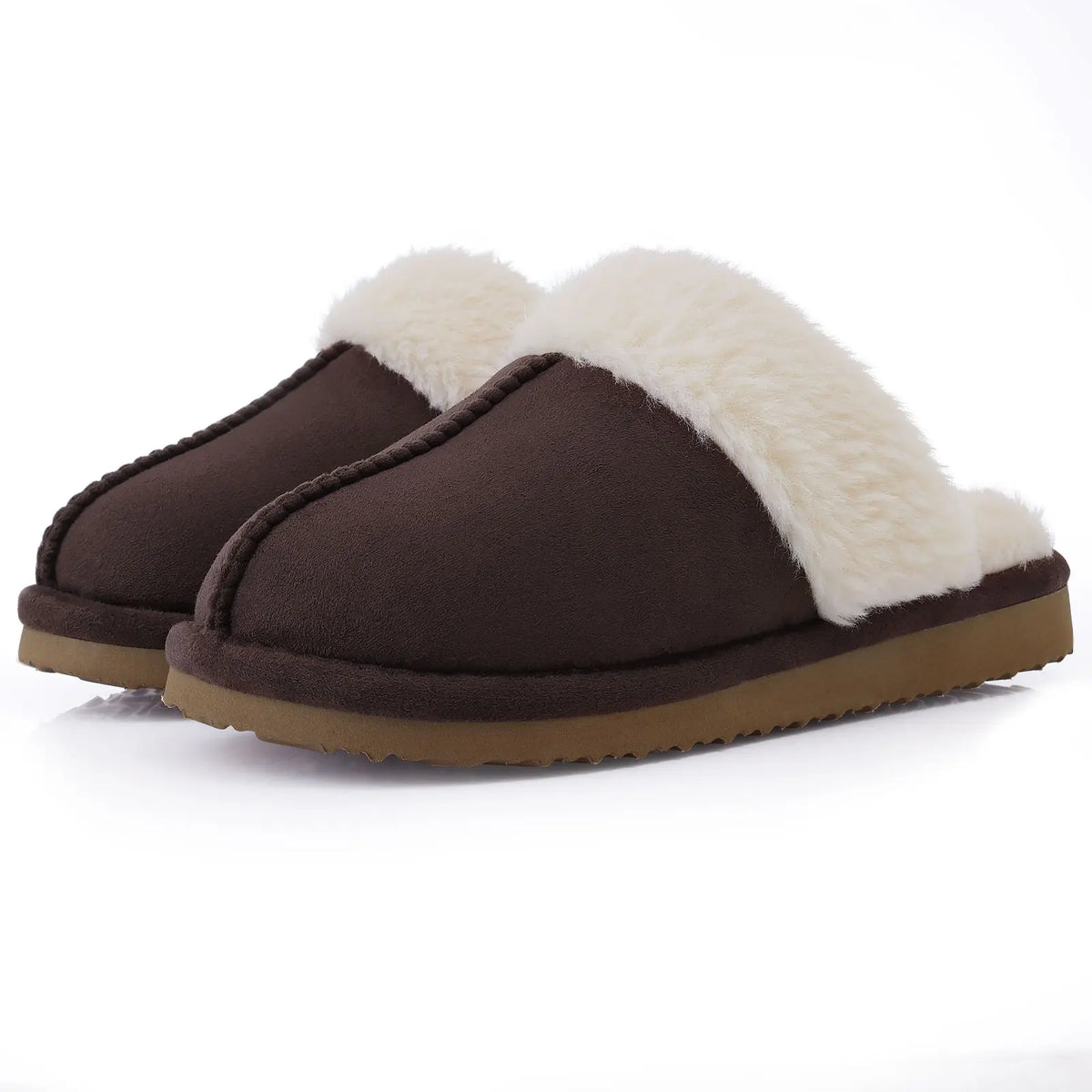 Chinelos de algodão evshine-luxuoso para mulheres, chinelo interior macio, espuma de memória confortável, sapato plano de pele ao ar livre, inverno