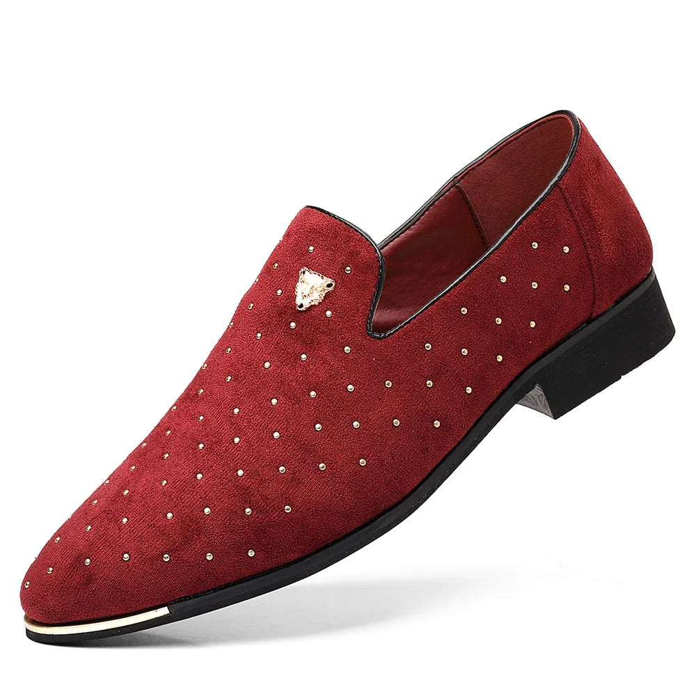 Homens de luxo vestido sapatos camurça sapatos casuais elegantes e confortáveis mocassins designer sapatos de couro de negócios para homens zapatos hombre