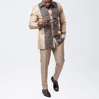 Novo Terno Masculino 2025, Bolso Branco, Conjunto de 2 Peças, Terno Casual de Luxo para Casamento, Estilo Tradicional Africano de Minorias Étnicas