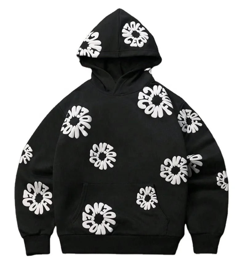 Moletom com Capuz e Estampa em Relevo (Puff Print) – Tecido Grosso (Heavyweight Fleece) – Estilo Urban Streetwear – Casual para o Inverno