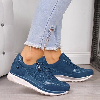 Tênis Anabela Feminino, Sapatos Vulcanizados com Lantejoulas, Sapatos Shake, Tênis Esportivos Femininos da Moda, Calçados Femininos