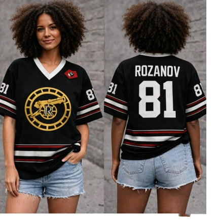 Nova Camiseta Unissex de Hóquei Aquecida de Manga Curta Rozanov HOLLANDER para Homens e Mulheres