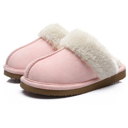 Chinelos de algodão evshine-luxuoso para mulheres, chinelo interior macio, espuma de memória confortável, sapato plano de pele ao ar livre, inverno