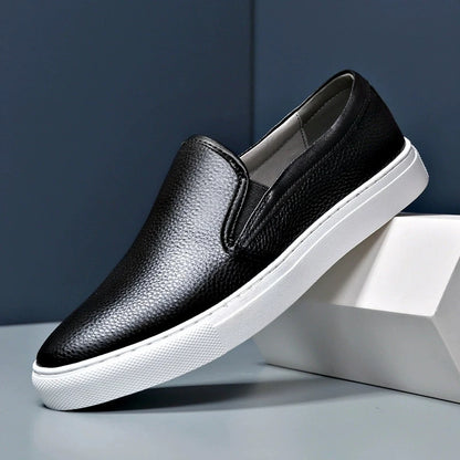 Sapatos Casuais Masculinos de Couro Genuíno, Marca de Luxo, Mocassins Respiráveis, Sapatos Italianos para Dirigir, Slip-on, Chaussure Homme