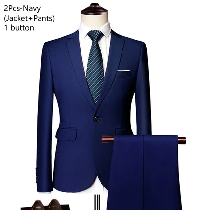 Ternos para homens elegante casamento 3 peças blazers outfit 2 conjunto jaquetas colete calças completo 2025 moda clássico negócios formal