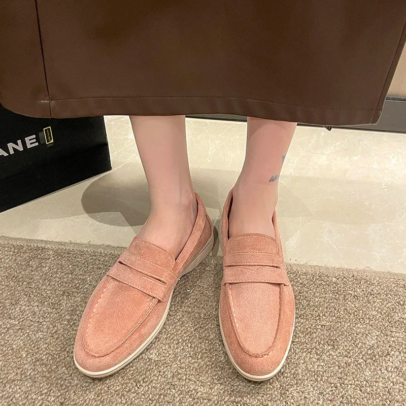 Novo outono e inverno tênis feminino moda confortável sapatos de cano baixo cor sólida alta qualidade simples sapatos femininos planos