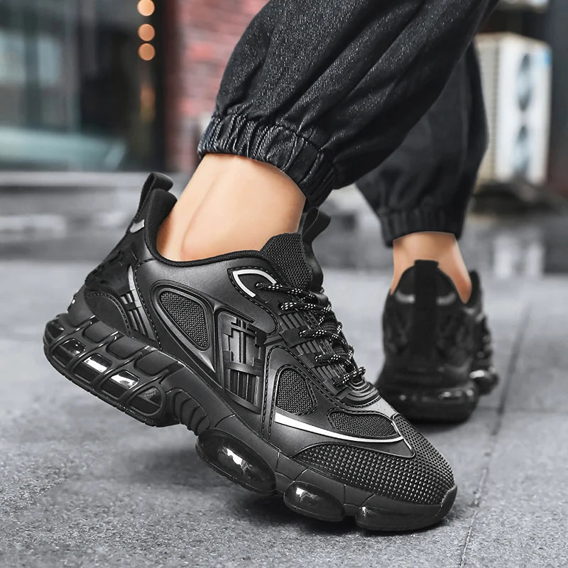 MAEDEF Men's Thick Sole Running Shoes Classic Lightweight Breathable Training Sneakers Comfortable Fashion Walking Shoes for Men