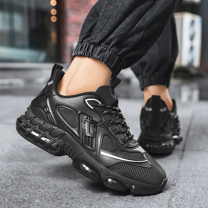 MAEDEF Men's Thick Sole Running Shoes Classic Lightweight Breathable Training Sneakers Comfortable Fashion Walking Shoes for Men