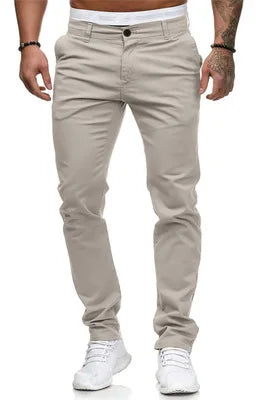 New Solid Color Business Trousers Men's Formal Business Work Pants Slim Straight Leg Pants Casual Trousers