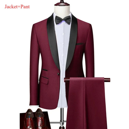 Lapela masculina preto terno conjunto casaco colete calças/negócios padrinhos noivo vestido de casamento fprmal blazer calças