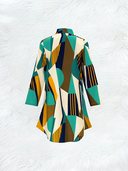 Vestido camisa de manga comprida, estilo casual de férias, modelo oversized com botões, para mulheres, moda verão/outono, modelo evasê