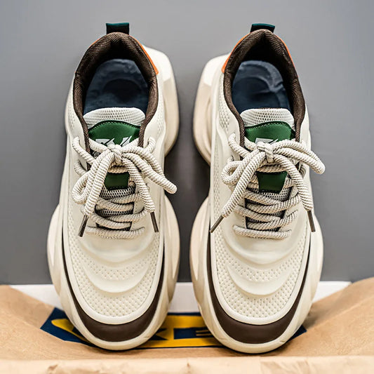 Summer New Men's height-increase Anti-Slip Daddy Shoes for Youth Sneakers Casual Running Shoes thick soled male Sport footwear