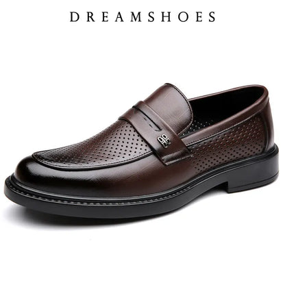 Italian Luxury Brand Loafers Men's Yellow and White Color Leather Shoes Slip-on Fashion Thick Sole Casual Shoes Wedding Moccasin