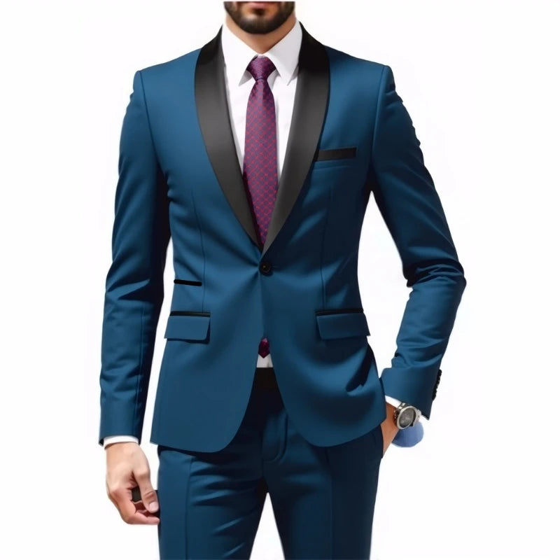 Terno de Casamento para Homens de Meia-Idade, Blazer Formal para Festa, Traje Sob Medida