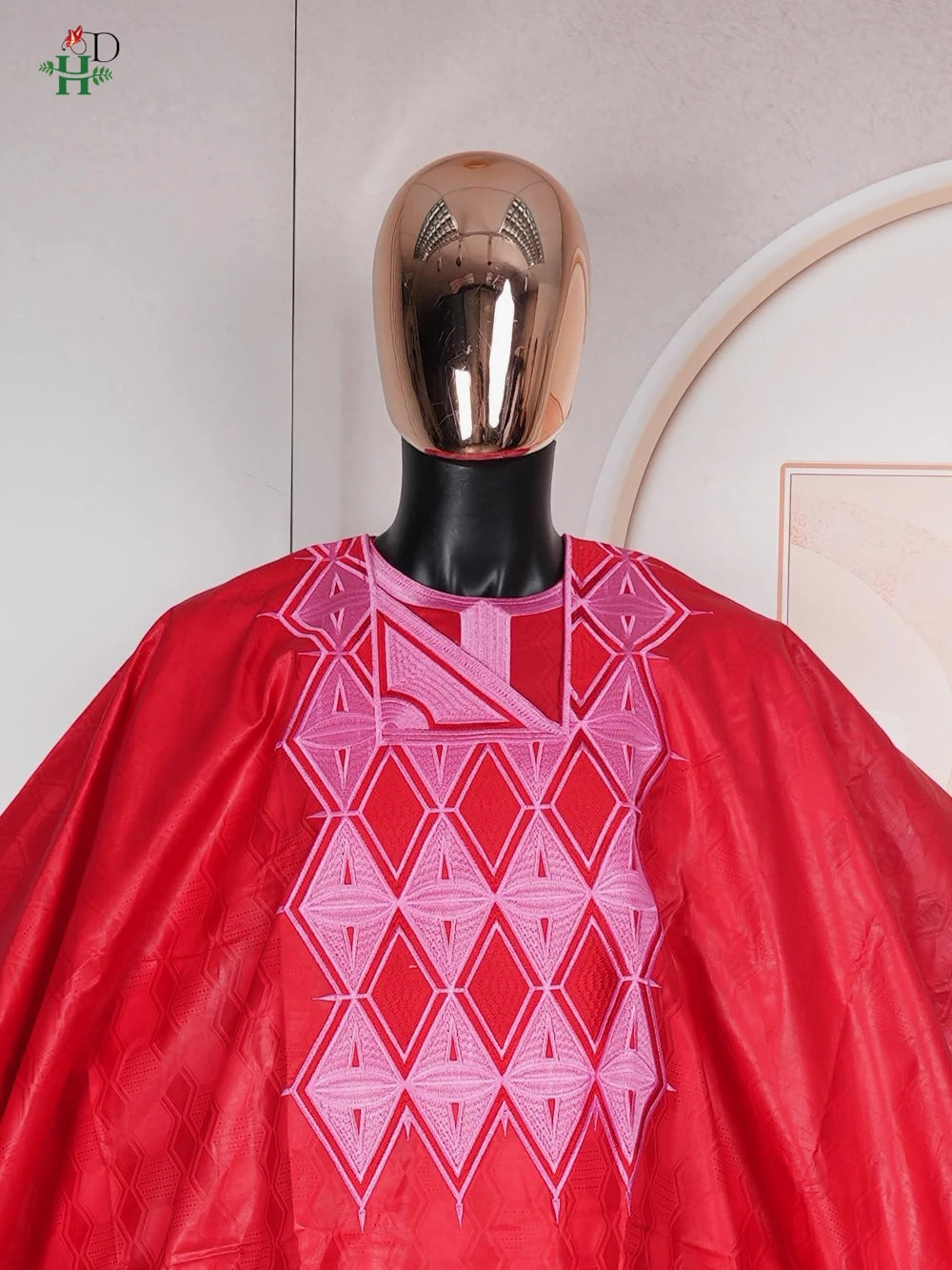 Roupas Africanas H&D para Homens, Conjuntos Tradicionais Agbada 3 Peças, Bordado Bazin Riche, Trajes de Casamento para Casais, Trajes Femininos Boubo