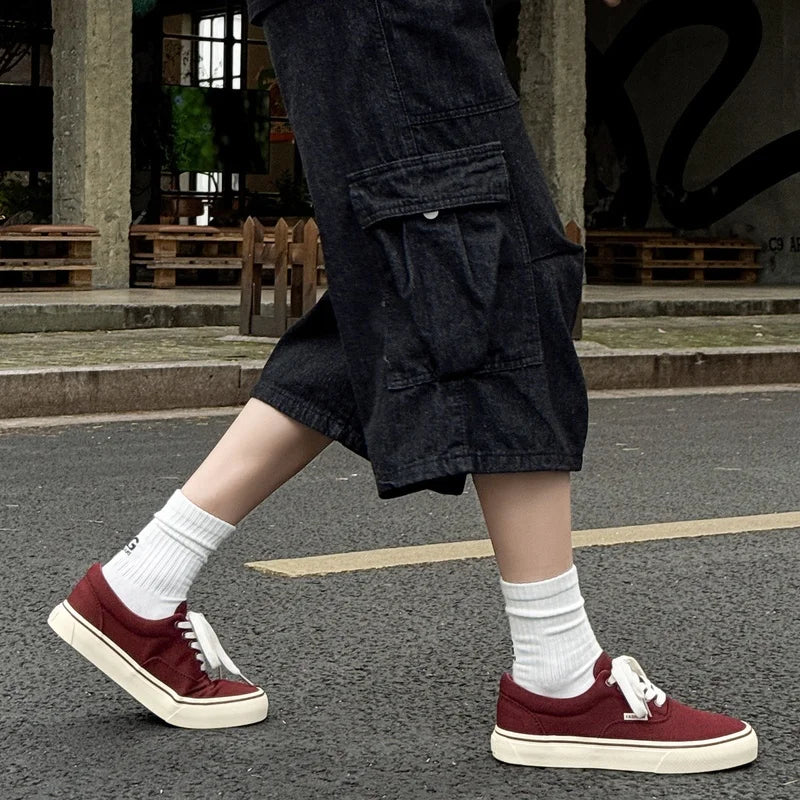 Tênis Clássico Masculino de Lona Casual Cano Baixo Respirável Antiderrapante para o Dia a Dia e Caminhada Versátil EU39-44