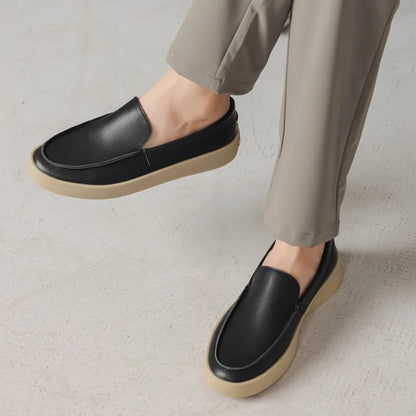 Sapatos de couro masculinos vestidos formais moda sapatos de caminhada de fundo plano leve e confortável sapatos oxford casuais tendência