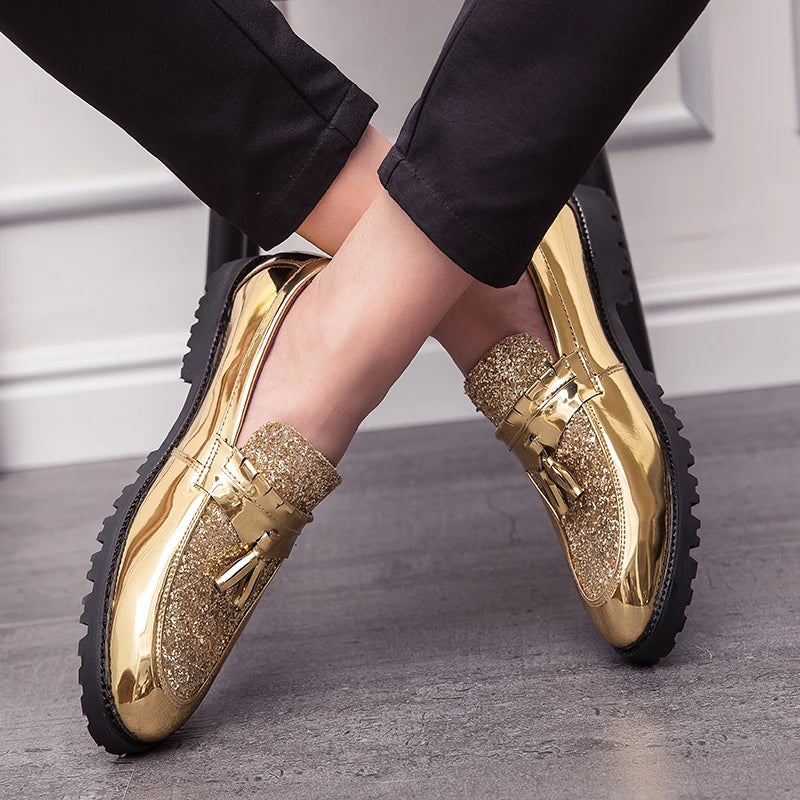 Sapatos Oxford de couro artesanal para homens, alta qualidade, sola leve, festa de casamento, escritório, vestido, moda, 38-46