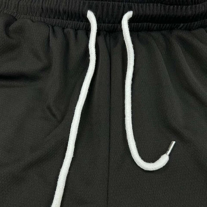 Shorts de Verão Oversized com Estampa de Letras e Design Moderno para Homens e Mulheres - Estilo Americano Casual e Streetwear Diário