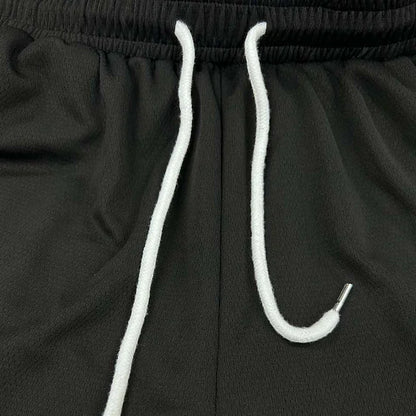 Shorts de Verão Oversized com Estampa de Letras e Design Moderno para Homens e Mulheres - Estilo Americano Casual e Streetwear Diário