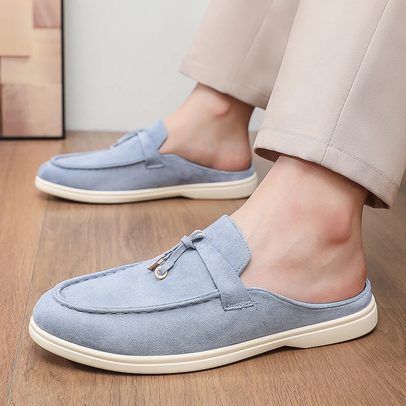 Mocassins masculinos de verão, confortáveis, casuais, para usar ao ar livre, sandálias leves para caminhada.