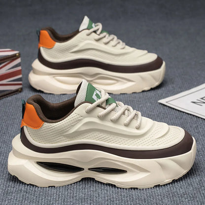 Summer New Men's height-increase Anti-Slip Daddy Shoes for Youth Sneakers Casual Running Shoes thick soled male Sport footwear