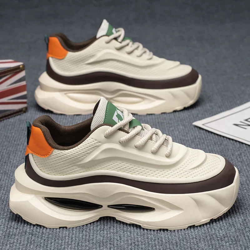 Summer New Men's height-increase Anti-Slip Daddy Shoes for Youth Sneakers Casual Running Shoes thick soled male Sport footwear