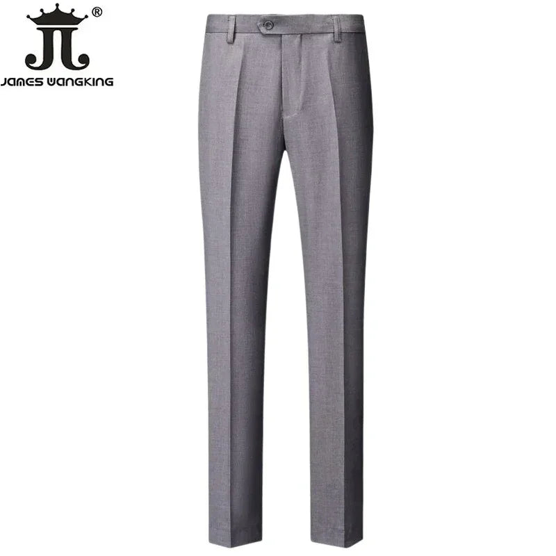 15 cores novo negócio casual terno calças dos homens sólido escritório formal calças dos homens estilo clássico terno calças compridas plus size