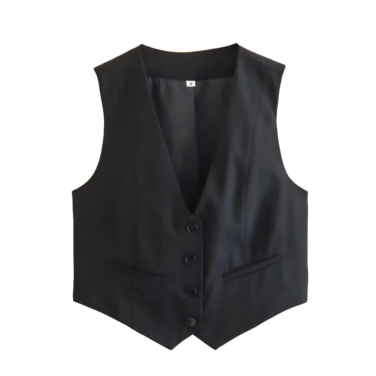 HH Moda Feminina Terno Sólido Colete Sem Mangas Colete Recortado Tops Coletes Primavera Verão Casual Senhora de Escritório Chic Tops