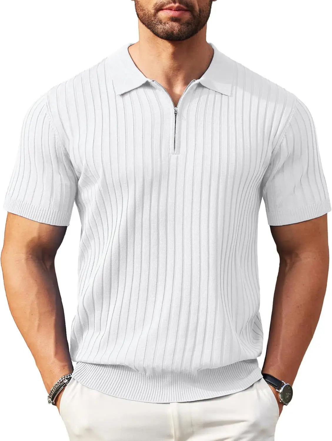 Camisa polo masculina casual de manga curta, luxo, moda verão, respirável, cor sólida, camisa de malha, camiseta masculina