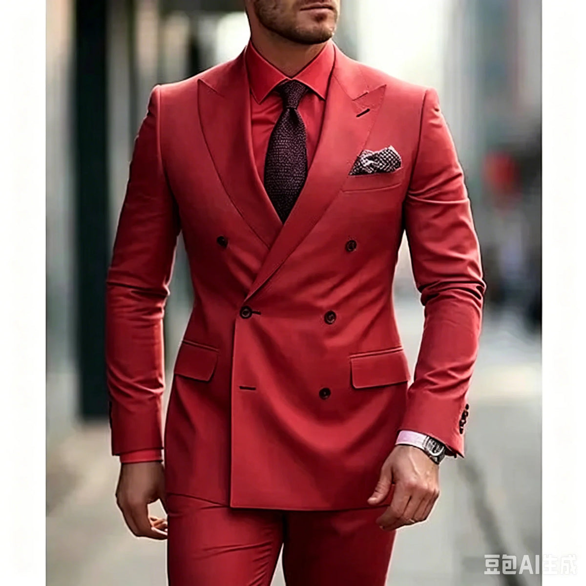 Ternos masculinos sólidos 2 peças plus size casamento diário negócios formal ternos masculinos sob medida silm fit duplo breasted 6 botões