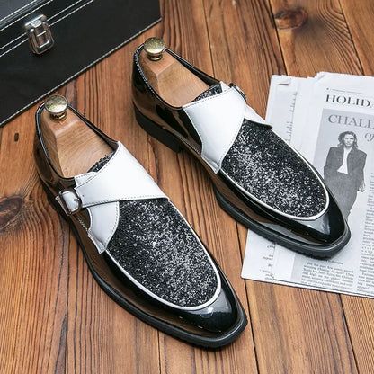 Sapatos masculinos casuais verão brilho ouro vestido de couro patente para homens mocassins de ouro negócios apontou bussiness luxo