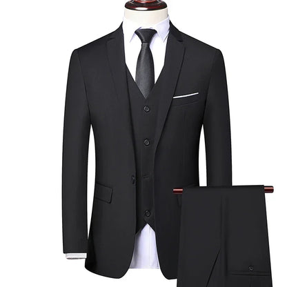 A nova loja oferece preços com desconto casual formal negócios masculino moda cavalheiro cor sólida terno cabido para todas as estações
